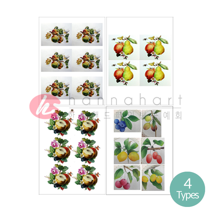 수제냅킨시리즈 과일 FR41-44 종류선택